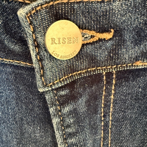 Risen Women's Dark Blue Flare Jeans - Picture 5 of 8